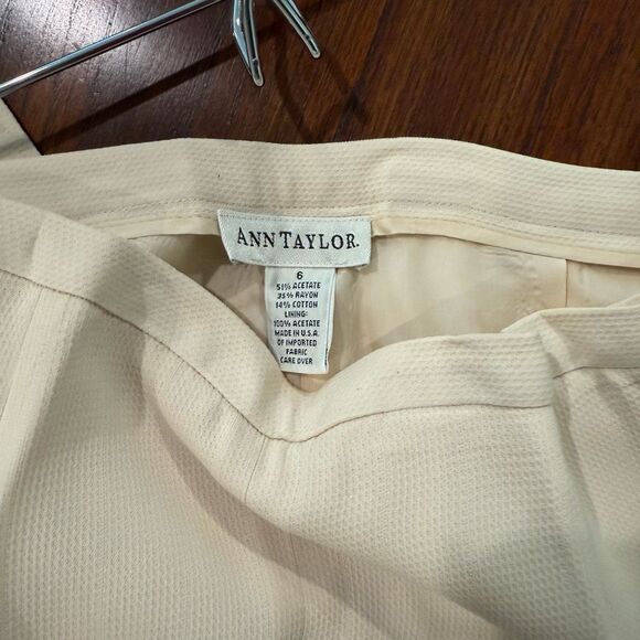 Vintage Ann Taylor cream size 6 high waisted dress pants - Picture 5 of 5